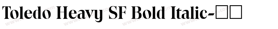 Toledo Heavy SF Bold Italic字体转换